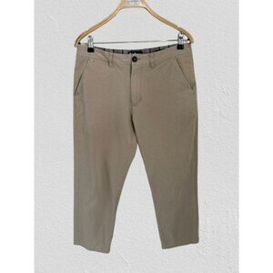 BARBOUR Tailored Casual Pants Cotton Chino Khaki Beige Size 32/24